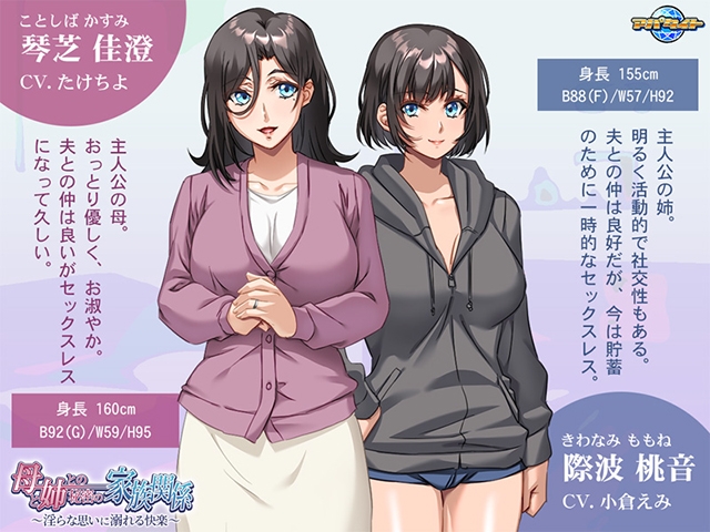 母と姉との秘密の家族関係 ～淫らな思いに溺れる快楽～ [アパタイト]
